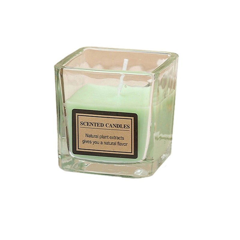 Lumanare Parfumata, Flippy, Model Pahar Transparent, cu Ulei Esential, 4.8 x 5.4 x 5.5 cm, Aroma de Ceai Alb, Verde [4]