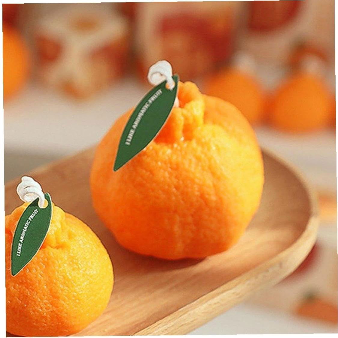 Lumanare Parfumata, Flippy, Model Portocala Mica, Ardere 10h, 50 g, 5 x 5 cm, Parfum de Portocala, Portocaliu [3]