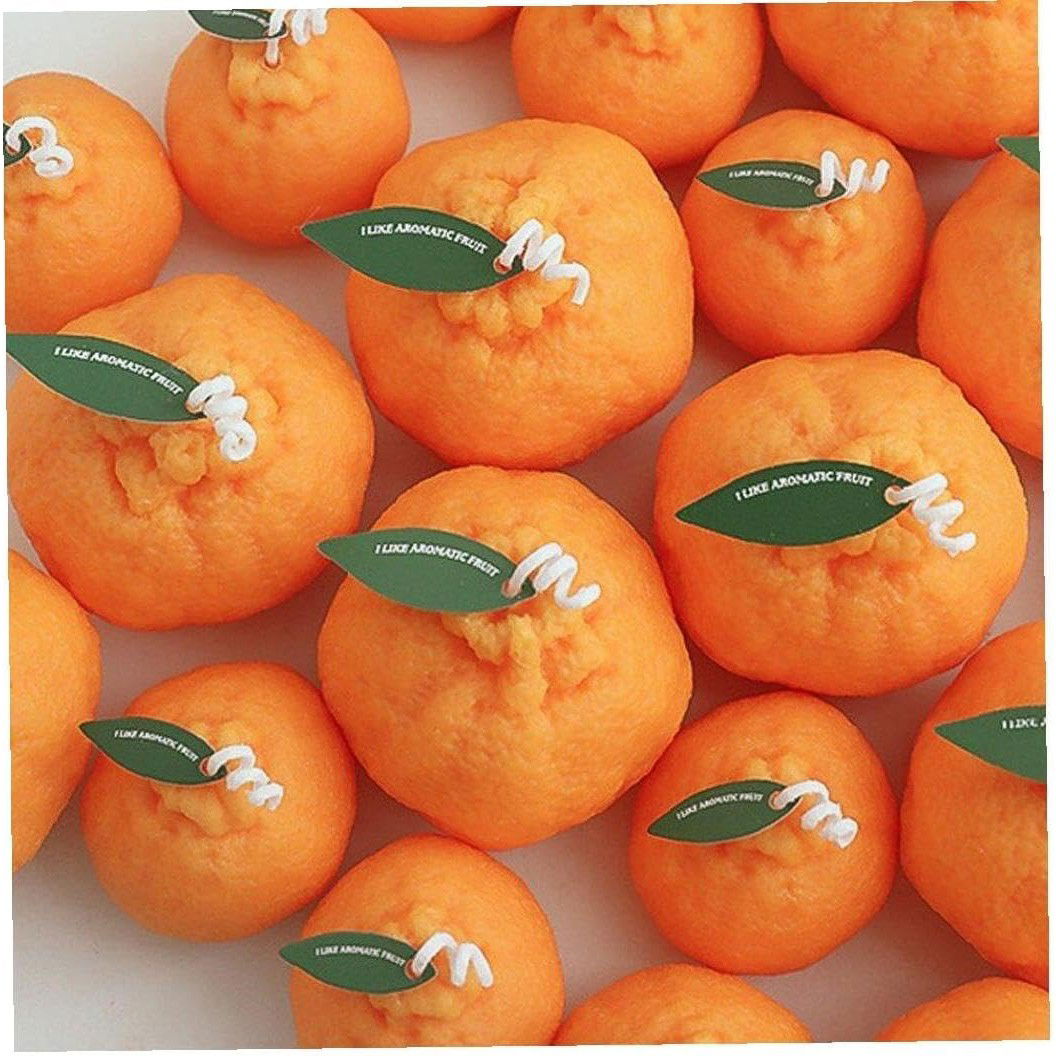 Lumanare Parfumata, Flippy, Model Portocala Mica, Ardere 10h, 140 g, 7 x 7 cm, Parfum de Portocala, Portocaliu [4]