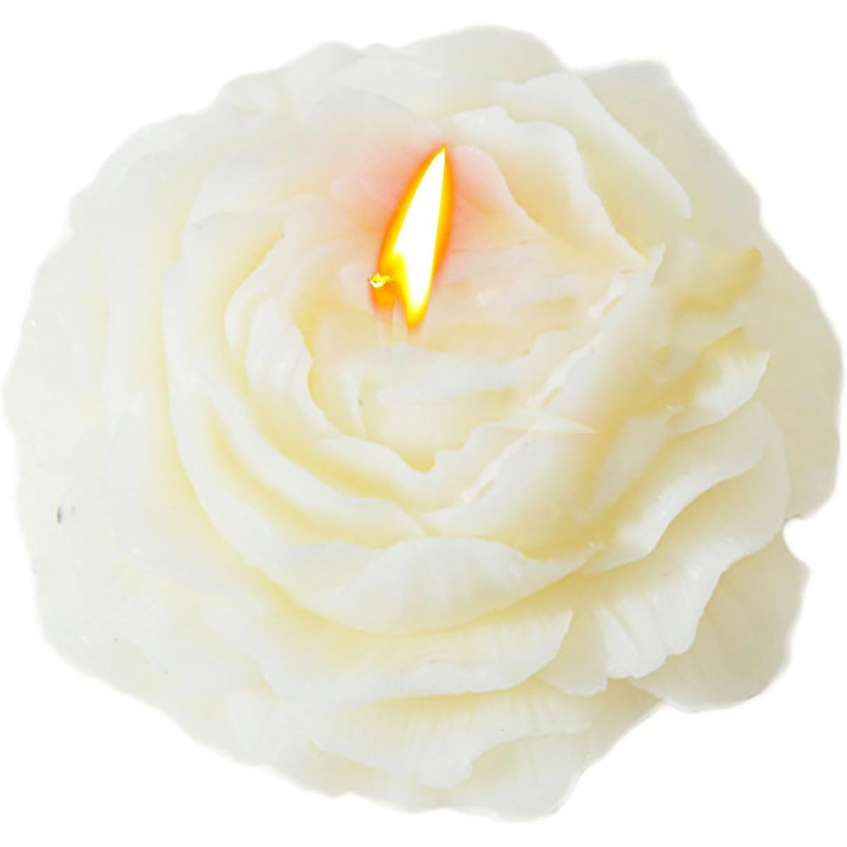 Pentru casa - Lumanare Parfumata, Flippy, Model Trandafir, Ardere 10h, 70 g, 7.5 x 3.5 cm, Parfum de Tuberoza, Alb