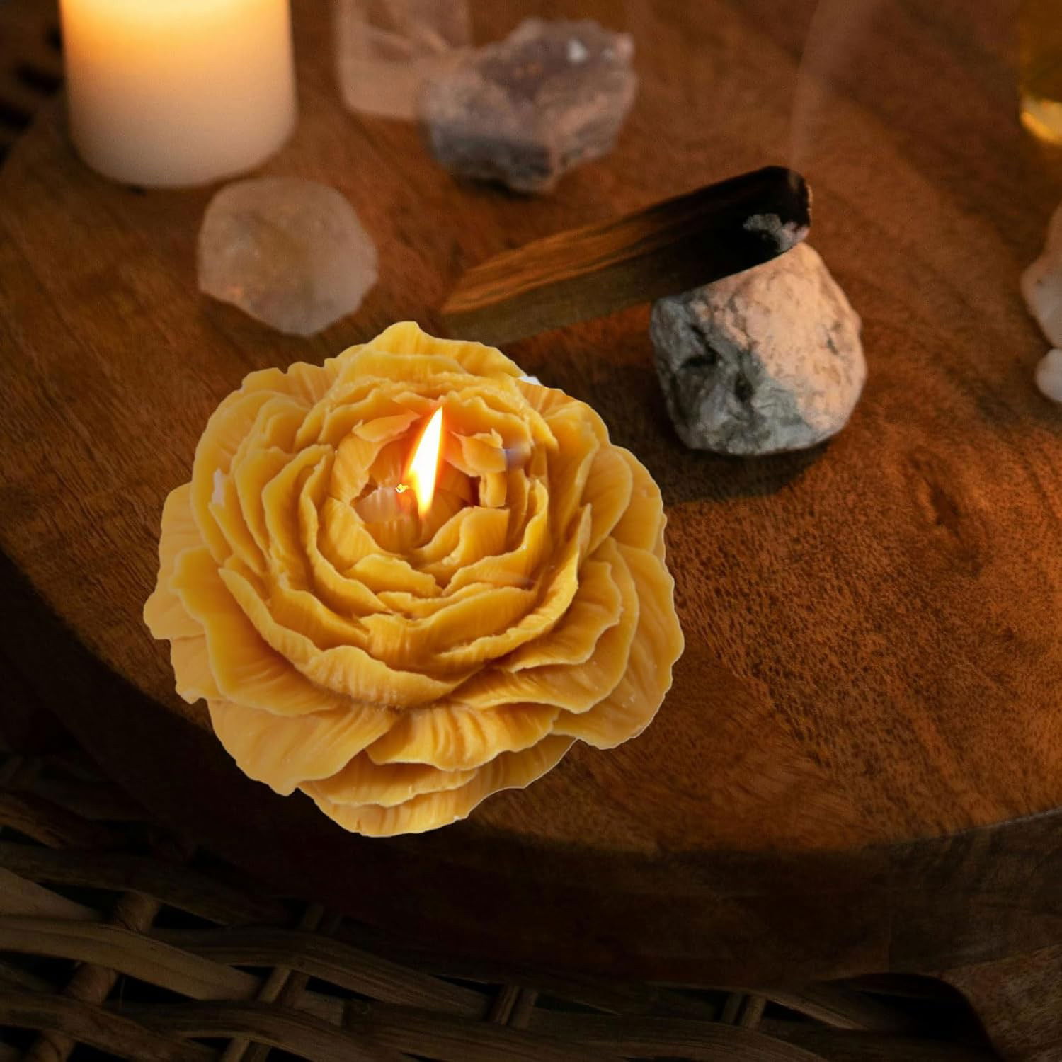 Lumanari - Lumanare Parfumata, Flippy, Model Trandafir, Ardere 10h, 70 g, 7.5 x 3.5 cm, Parfum de Citrice, Portocaliu