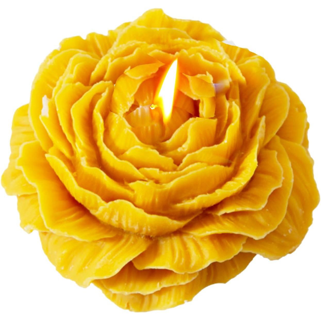 Pentru casa - Lumanare Parfumata, Flippy, Model Trandafir, Ardere 10h, 70 g, 7.5 x 3.5 cm, Parfum de Citrice, Portocaliu