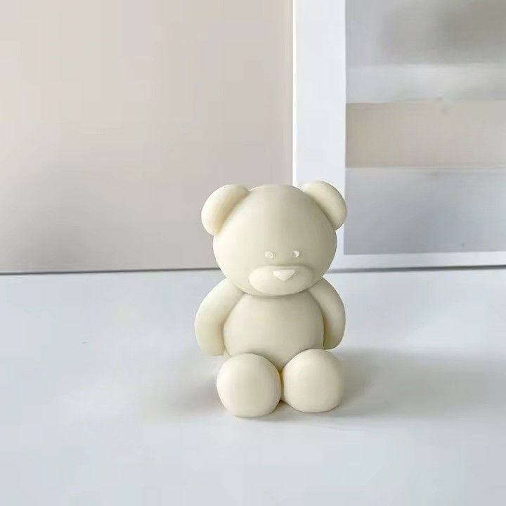 Lumanare Parfumata, Flippy, Model Ursulet, Alba, Aromaterapie, 5.5x3.6x4 cm [4]