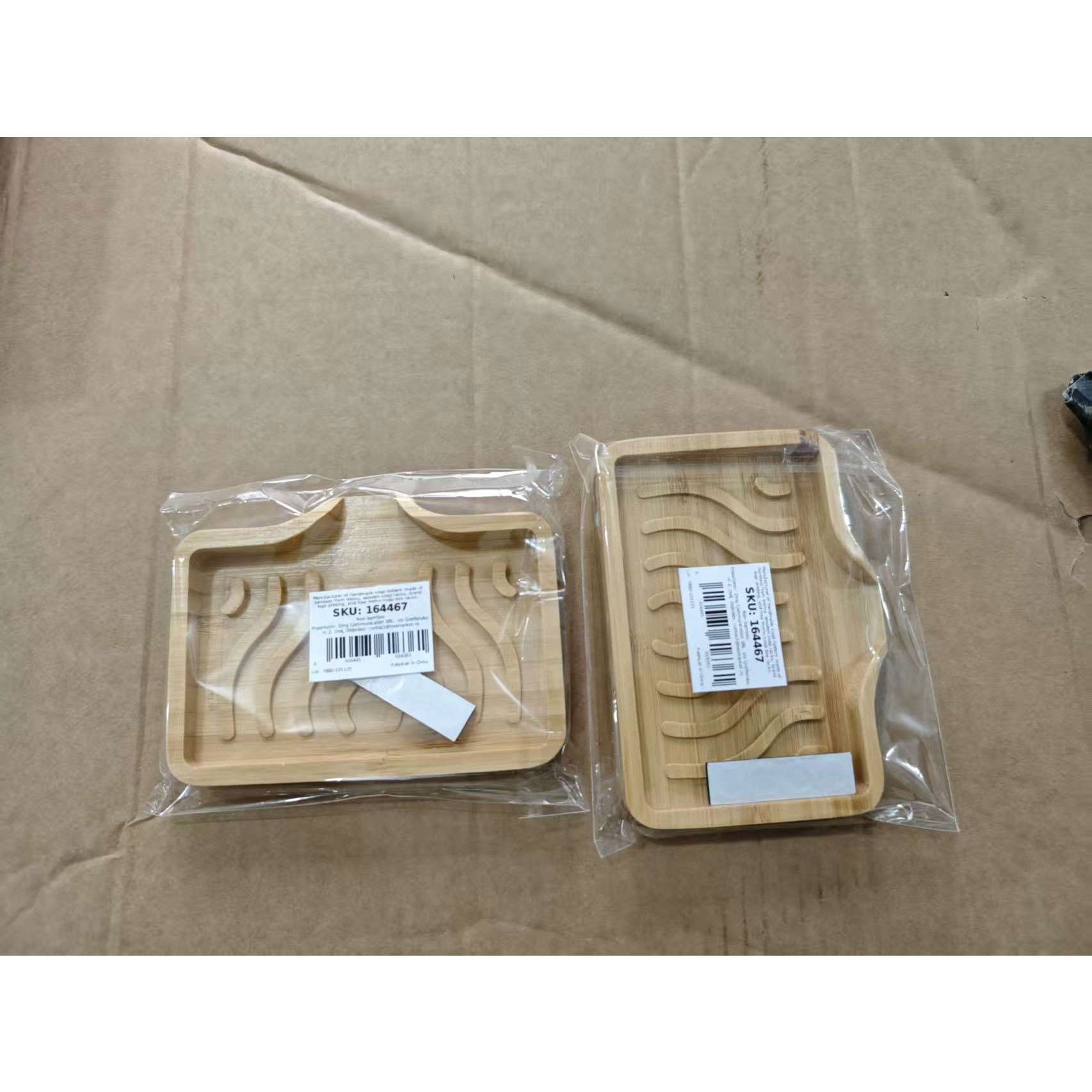 Articole pentru baie - Savoniera din Lemn, Flippy, Sistem de Scurgere a Apei, 12.8 x 1.6 x 9.8 cm, Natur