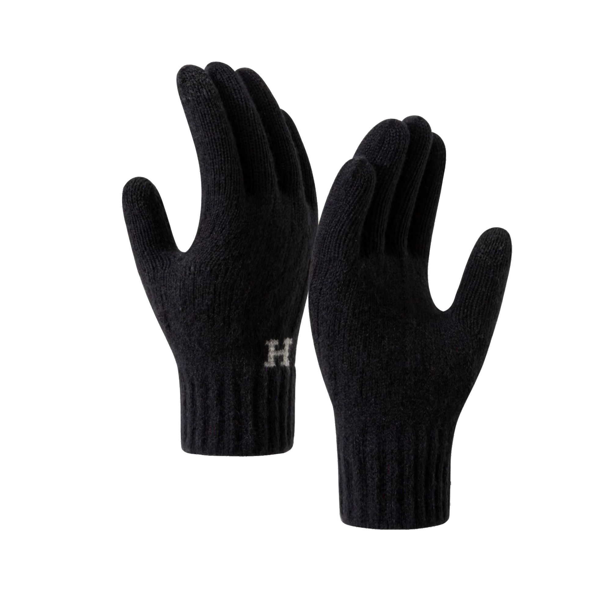 Perne Voiaj, Paturi si Textile - Manusi de Barbat, Flippy, Model H, Functie Touchscreen (ecran tactil), Material Acril Tricotat, Manseta Elastica, Interior Catifelat, Marime Universala, Negru