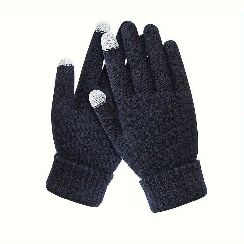 Perne Voiaj, Paturi si Textile - Manusi de Dama, Flippy, Functie Touchscreen (ecran tactil), Material Acril Tricotat, Manseta Elastica, Interior Catifelat, Marime Universala, Albastru Marin