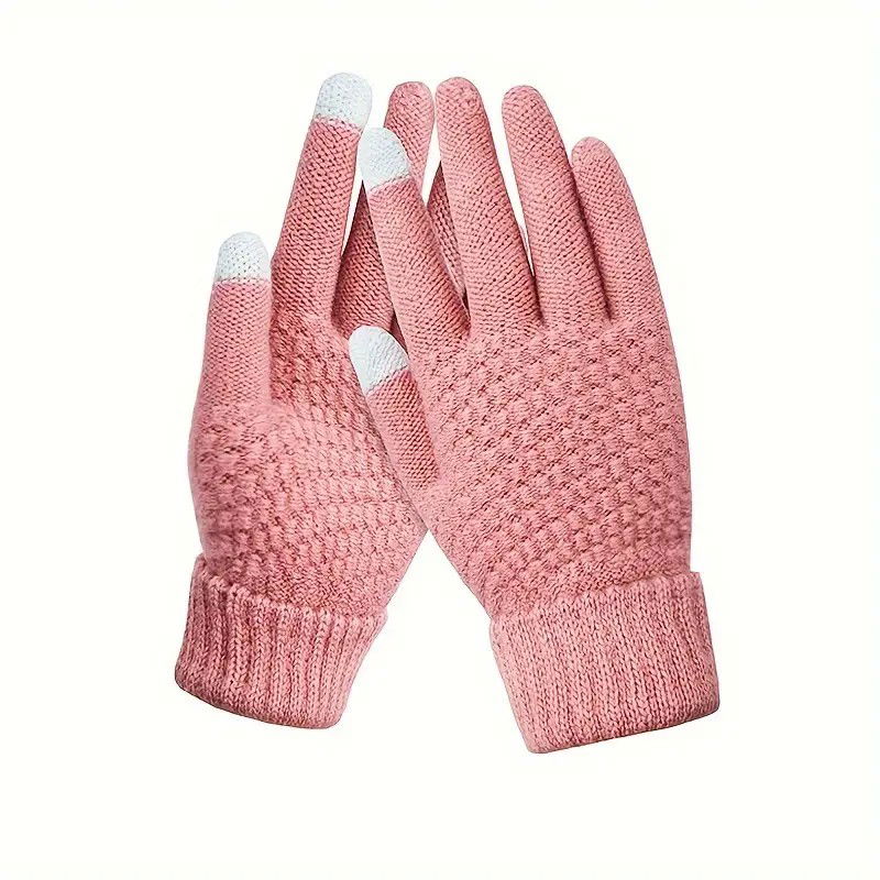 Perne Voiaj, Paturi si Textile - Manusi de Dama, Flippy, Functie Touchscreen (ecran tactil), Material Acril Tricotat, Manseta Elastica, Interior Catifelat, Marime Universala, Roz