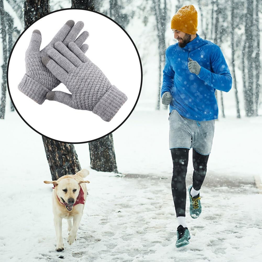 Manusi de Dama, Flippy, Functie Touchscreen (ecran tactil), Material Acril Tricotat, Manseta Elastica, Interior Catifelat, Marime Universala, Gri [10]