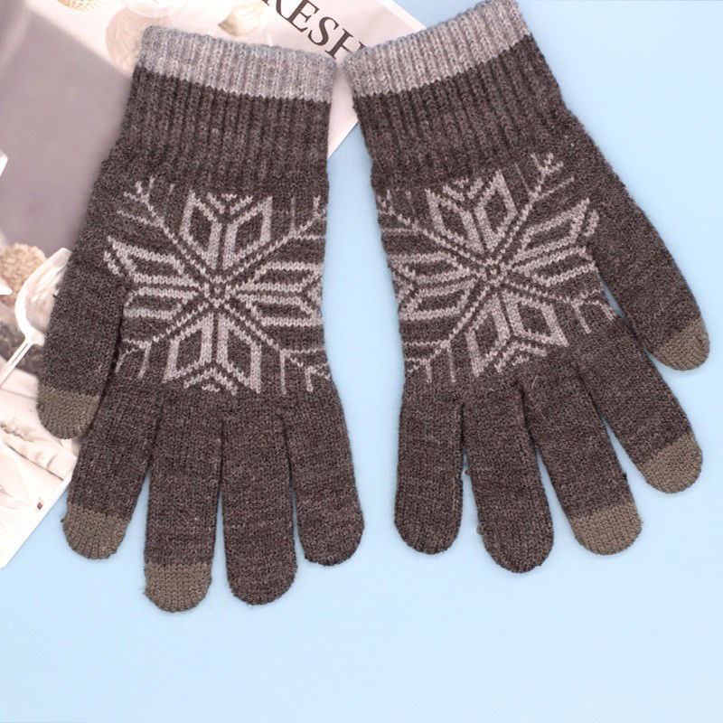 Manusi de Barbat, Flippy, Model Fulg, Functie Touchscreen (ecran tactil), Material Acril Tricotat, Manseta Elastica, Interior Catifelat, Marime Universala, Gri [6]