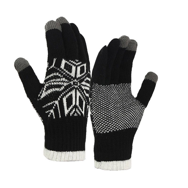 10 - 25 LEI - Manusi de Barbat, Flippy, Model Fulg, Functie Touchscreen (ecran tactil), Material Acril Tricotat, Manseta Elastica, Interior Catifelat, Marime Universala, Negru