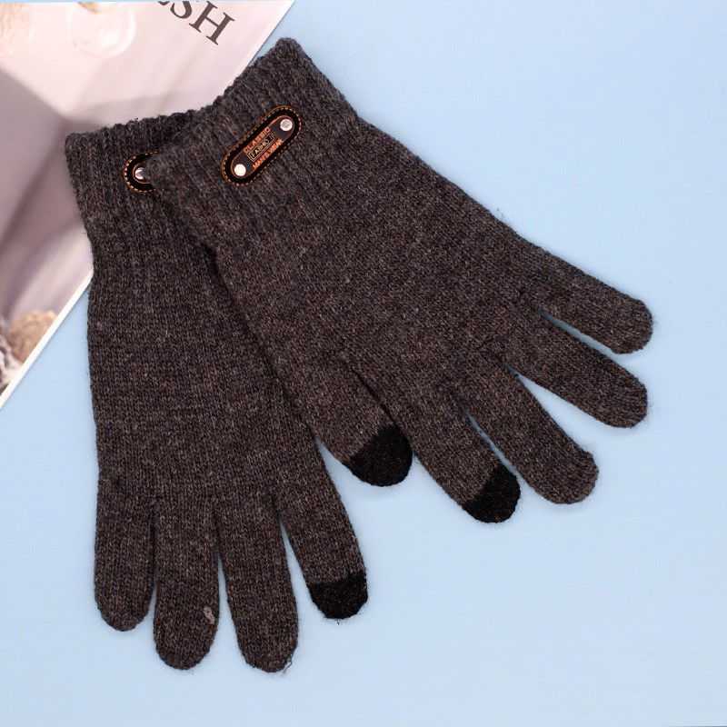 Manusi de Barbat, Flippy, Model Tricotat, Functie Touchscreen (ecran tactil), Material Acril, Manseta Elastica, Interior Catifelat, Marime Universala, Gri [10]