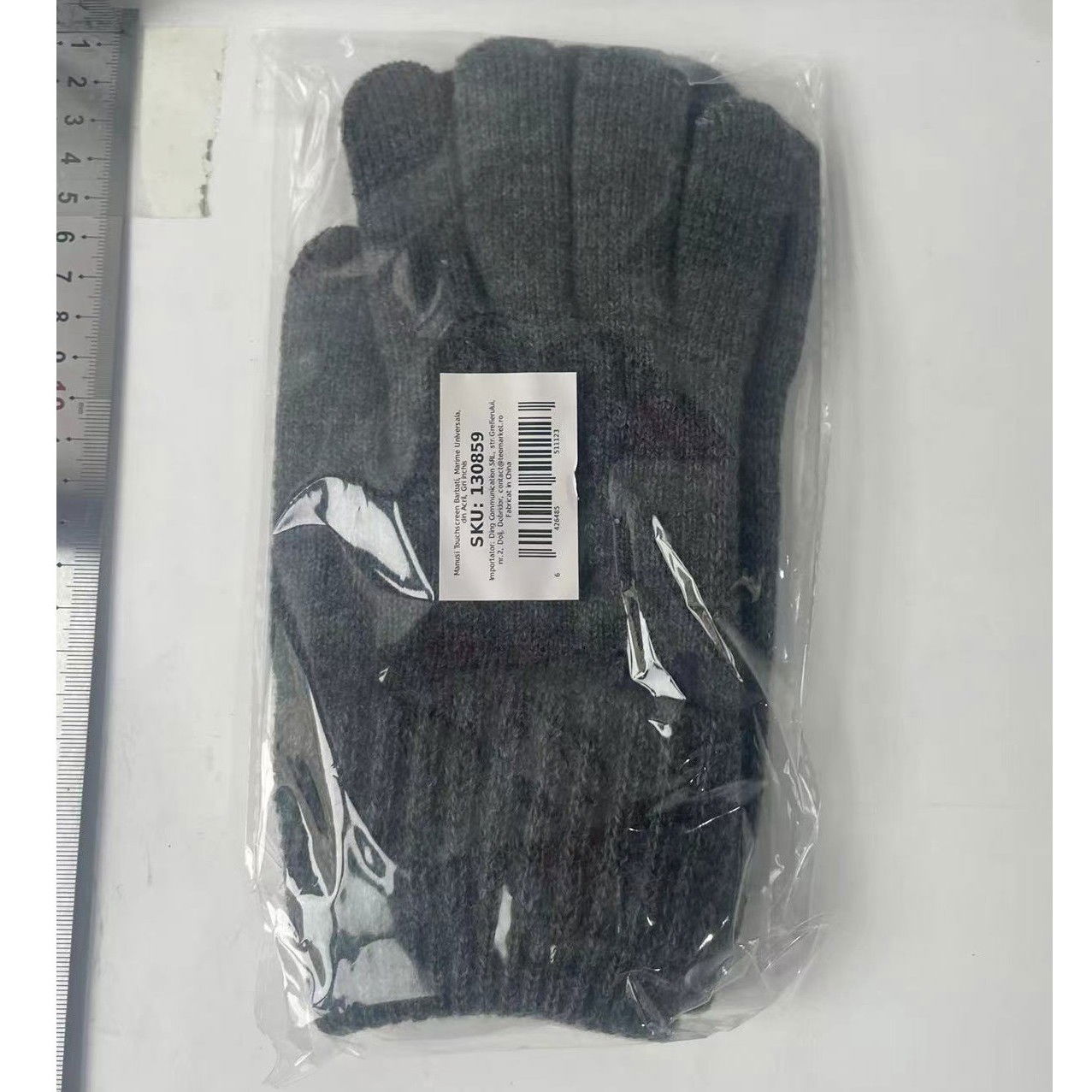 10 - 25 LEI - Manusi de Barbat, Flippy, Model H, Functie Touchscreen (ecran tactil), Material Acril Tricotat, Manseta Elastica, Interior Catifelat, Marime Universala, Gri Inchis