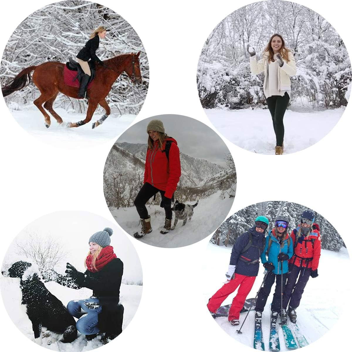 Manusi de Dama, Flippy, Model Ren, Functie Touchscreen (ecran tactil), Material Acril Tricotat, Manseta Elastica, Interior Catifelat, Marime Universala, Gri [4]