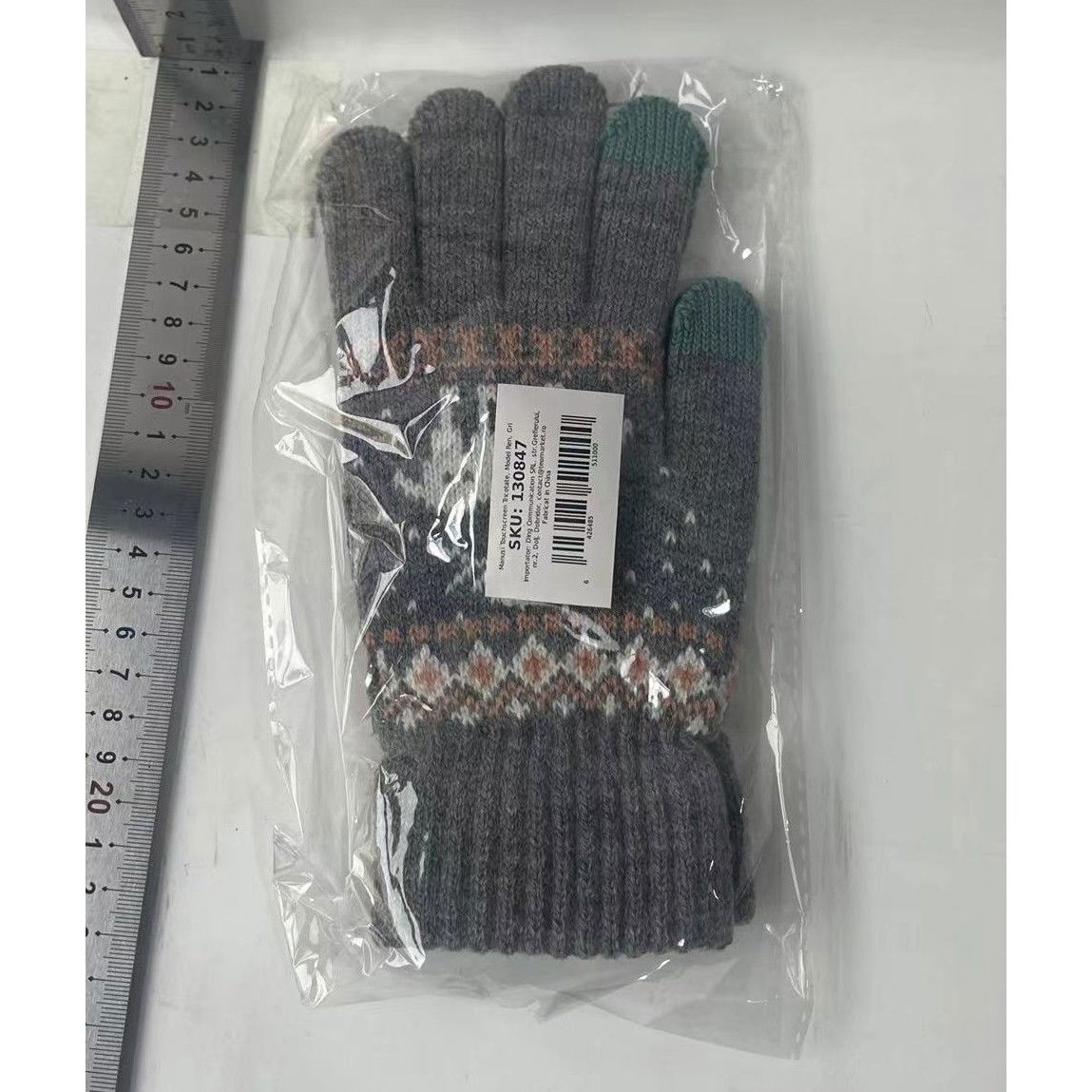 Manusi de Dama, Flippy, Model Ren, Functie Touchscreen (ecran tactil), Material Acril Tricotat, Manseta Elastica, Interior Catifelat, Marime Universala, Gri [10]