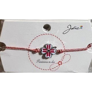 Martisor Bratara Traditionala, Snur Alb Rosu, Multiple Modele de pandantiv cu specific Traditional [4]