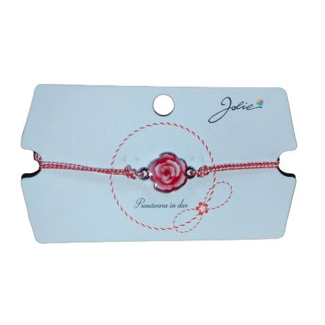 Martisor Bratara Traditionala, Snur Alb Rosu, Multiple Modele de pandantiv cu specific Traditional [2]