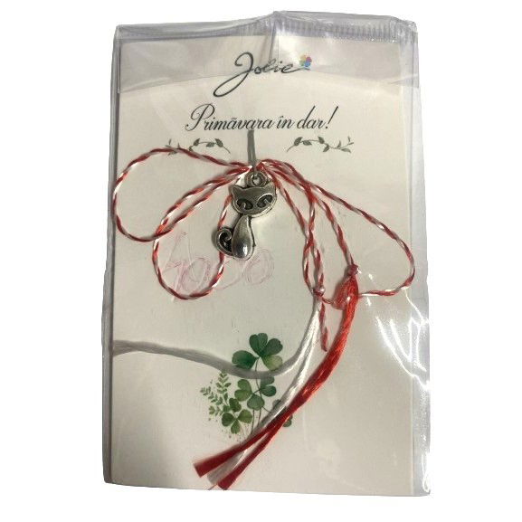 Martisoare Traditionale - Martisor Traditional Pisica 5.5 x 8.5 cm