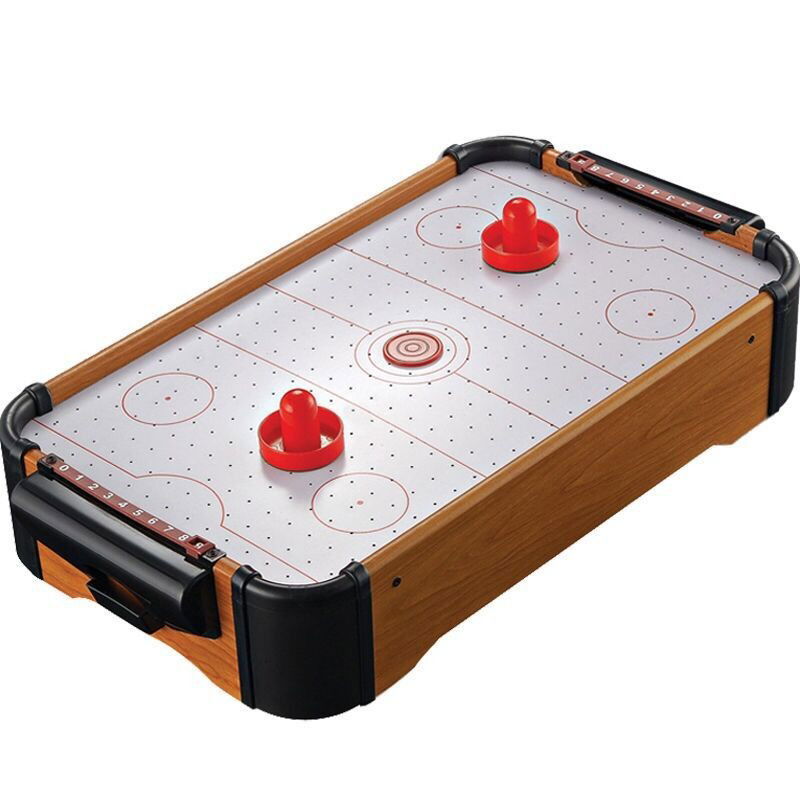 Jocuri de societate - Masa Air-Hockey Flippy, 51 x 31.5 x 9.5 cm, bara pentru punctaj, material ABS, maro