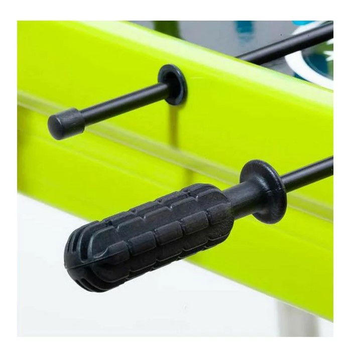 Masa de fotbal cu teren si 18 jucatori Flippy, 6 manere, cu Tablou Scor, din Metal si ABS, 70 x 59 x 64 cm, Design Multicolor, pentru copii/adulti, verde [5]