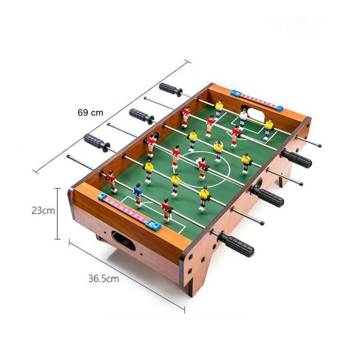 Masa de Fotbal cu Teren si 18 Jucatori Flippy, 6 Manere, cu Tablou pentru Scor, din Metal, Lemn si ABS, 69 x 36.5 x 23 cm, cu Picioruse, pentru copii/adulti [6]