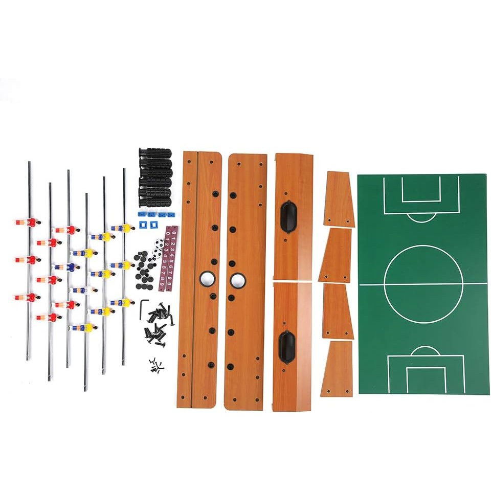 Masa de fotbal cu teren si 18 jucatori Flippy, cu tablou pentru scor, din metal, lemn si ABS, 50 x 25 x 15.5 cm, pentru copii [4]