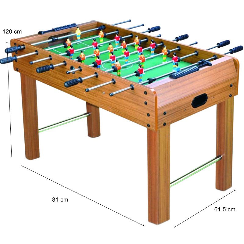 Jocuri de societate - Masa de Fotbal cu Teren si 21 Jucatori Flippy, 8 Manere, cu Tablou pentru Scor, din Metal, Lemn si ABS, 120 x 61.5 x 81 cm, cu Picioare, pentru copii/adulti