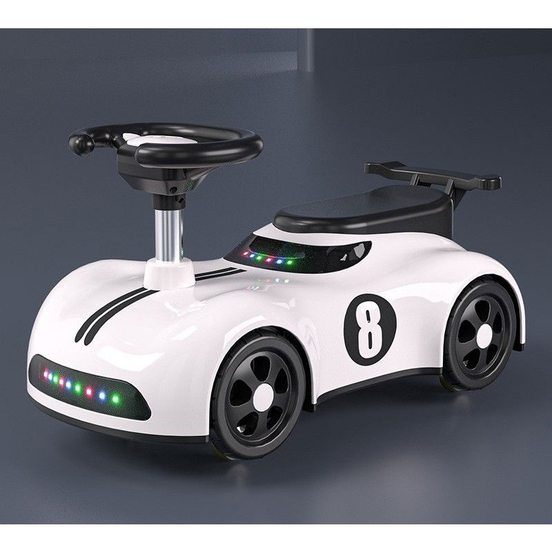 Masinute, Triciclete si Masinute Electrice - Masina pentru Copii, Flippy, 1-3 ani, Impingere, Bluetooth, Muzica, din ABS, 4 Roti, Inaltime Sezut 22 cm, Alb