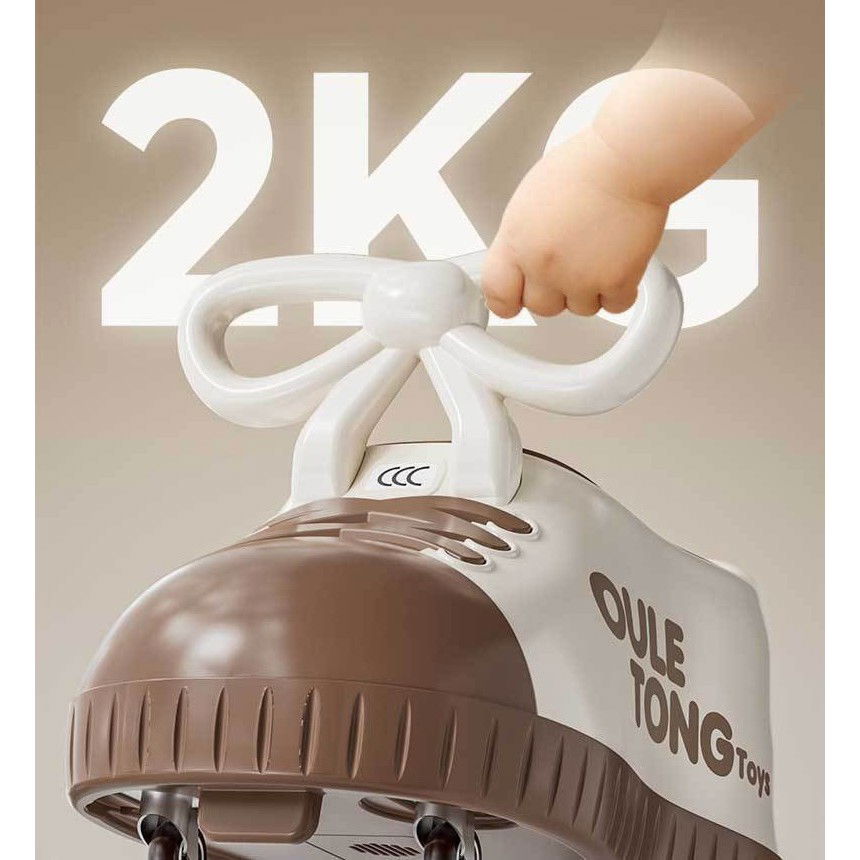 Masina pentru Copii, Flippy, Model Pantof, 4 Roti, 1-6 ani, Cutie de Depozitare, din ABS, 48 x 27 x 34 cm, Maro [10]