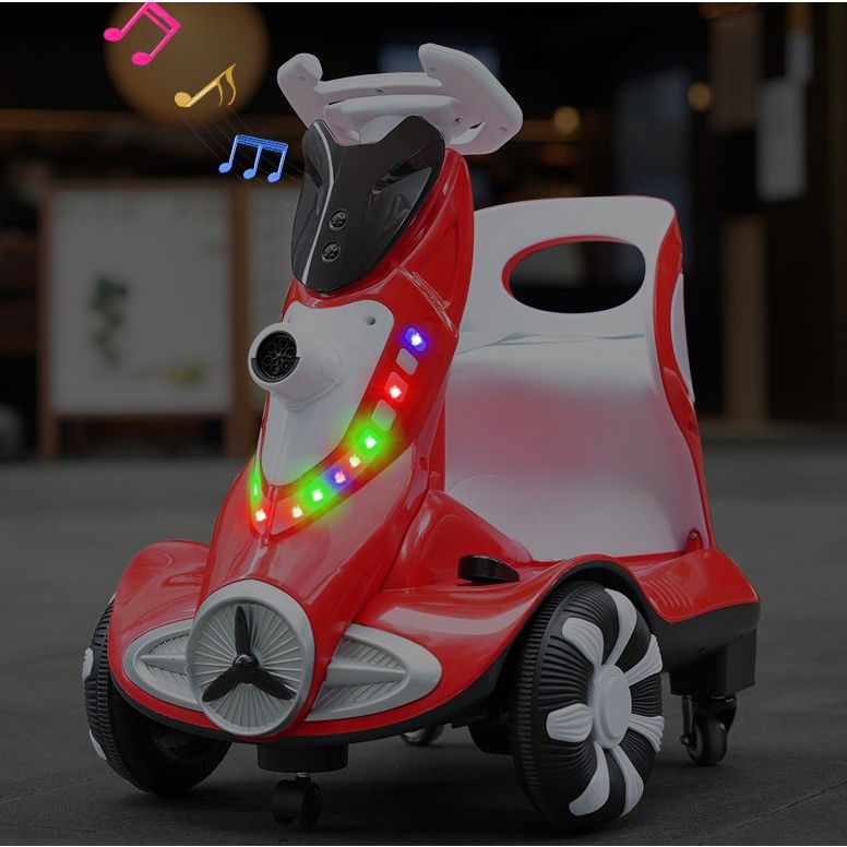 Masinuta electrica cu telecomanda pentru copii, Flippy, roti spate rotire 360, 3- 6 ani, curea siguranta, baloane de sapun, lumini si sunete, self control si prin telecomanda, cu pedale de acceleratie [6]