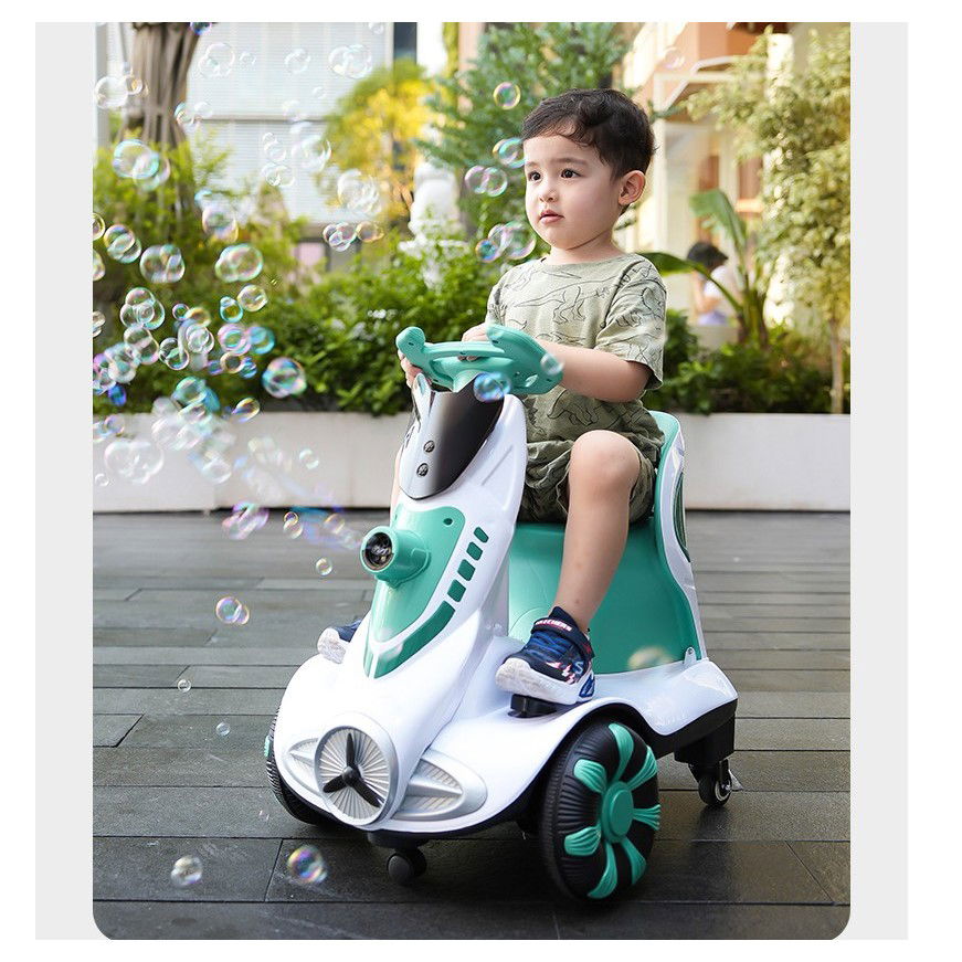 Masinuta electrica cu telecomanda pentru copii, Flippy, roti spate rotire 360, curea siguranta, baloane de sapun, lumini si sunete, self control si prin telecomanda, cu pedale de acceleratie si frana, [3]