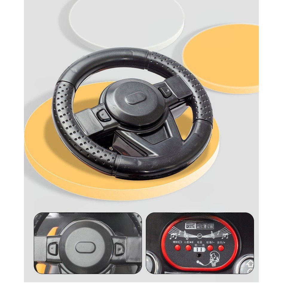 Masinuta Electrica Flippy, Tip Excavator, Brat Electric cu Maneta de Control, Spatar si Bare Laterale, Sistem Muzica si Lumini, 1-8 Ani, 72 x 36 x 50 cm, Portocaliu [4]