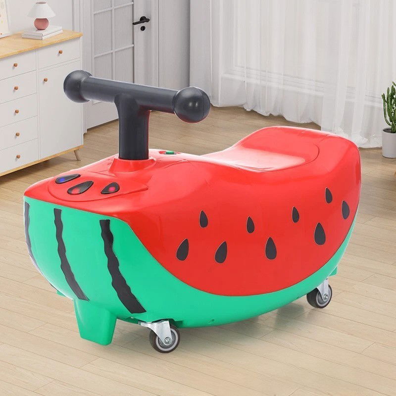 Masinuta pentru Copii, Flippy, Model Pepene Rosu, 4 Roti, Anti-Rasturnare, 1-3 Ani, Impingere, Rosu/Verde [3]