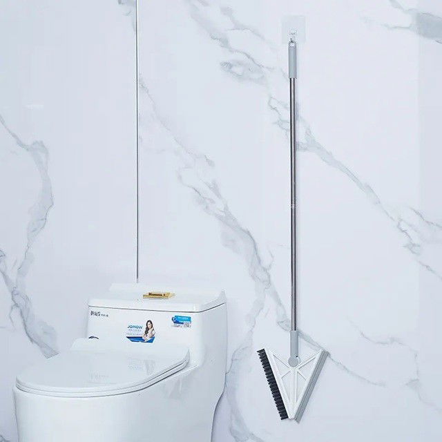 Pentru casa - Matura Telescopica, Flippy, cu Doua Capete - Perie/Racleta 23 cm, Lungime 110 cm, din Plastic/Otel/Silicon, Gri