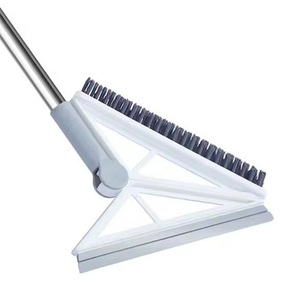 Pentru casa - Matura Telescopica, Flippy, cu Doua Capete - Perie/Racleta 23 cm, Lungime 110 cm, din Plastic/Otel/Silicon, Gri