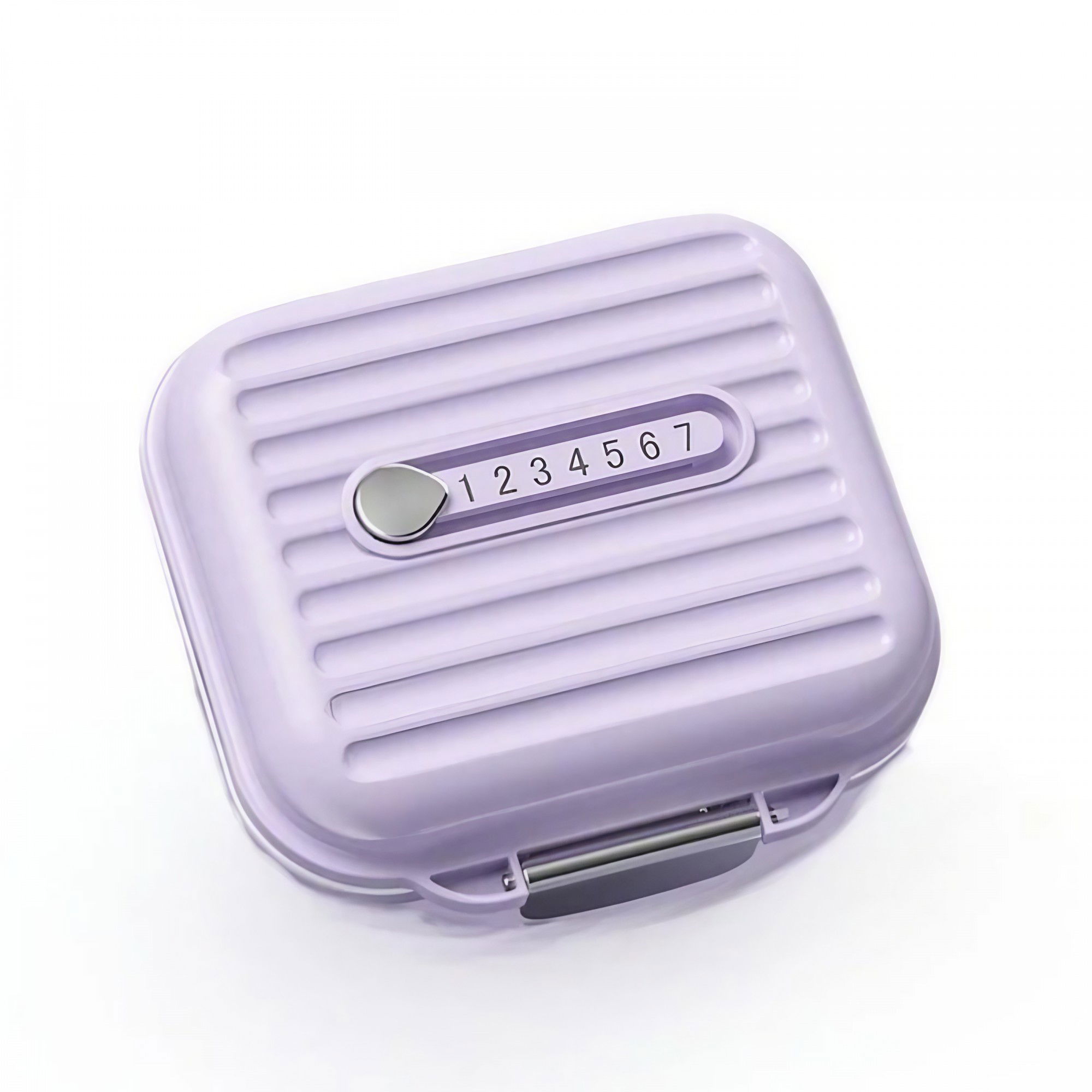 Pentru casa - Cutie Medicamente, Flippy, Mov, 7 Compartimente, Portabila si Compacta, 7.8x7.2x3.5 cm, Ideala pentru Uzul Cotidian