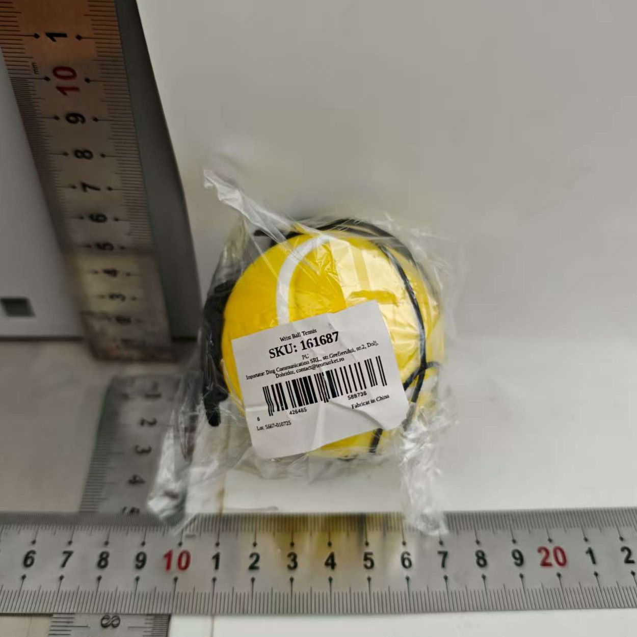 Minge Saltareata Hiperelastica, Flippy, Model Minge de Tenis cu Fixare de Mana, Space Moon Ball foarte Elastica, Antistress pentru Copii, Diametru 66 mm, Galben [3]