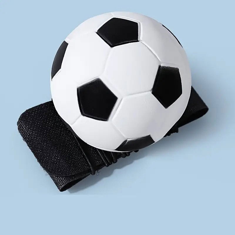 Jucarii interactive - Minge Saltareata Hiperelastica, Flippy, Model Minge de Fotbal cu Fixare de Mana, Space Moon Ball foarte Elastica, Antistress pentru Copii, Diametru 66 mm, Alb Negru