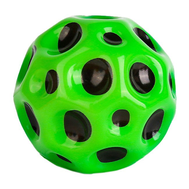 Jucarii interactive - Minge Saltareata Hiperelastica, Flippy, Space Moon Ball foarte Elastica, Antistress pentru Copii, Diametru 66 mm, Verde