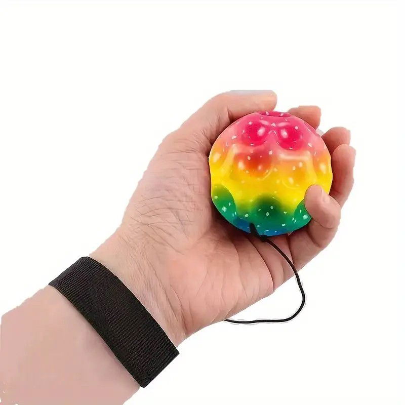 Minge Saltareata Hiperelastica, Flippy, Space Moon Ball foarte Elastica, Antistress pentru Copii, Diametru 66 mm, Multicolor Galben [3]