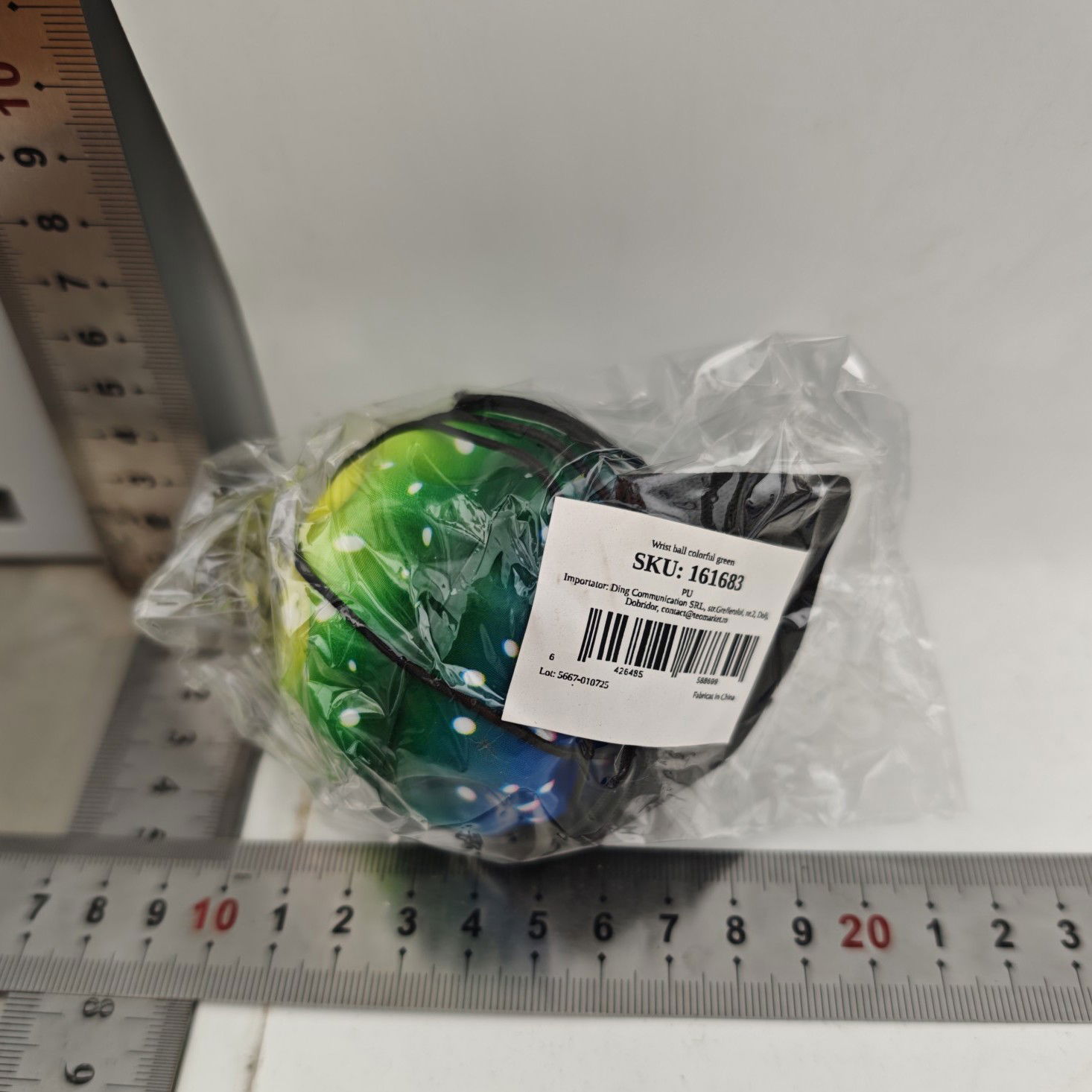 Minge Saltareata Hiperelastica, Flippy, Space Moon Ball foarte Elastica, Antistress pentru Copii, Diametru 66 mm, Multicolor Verde [4]