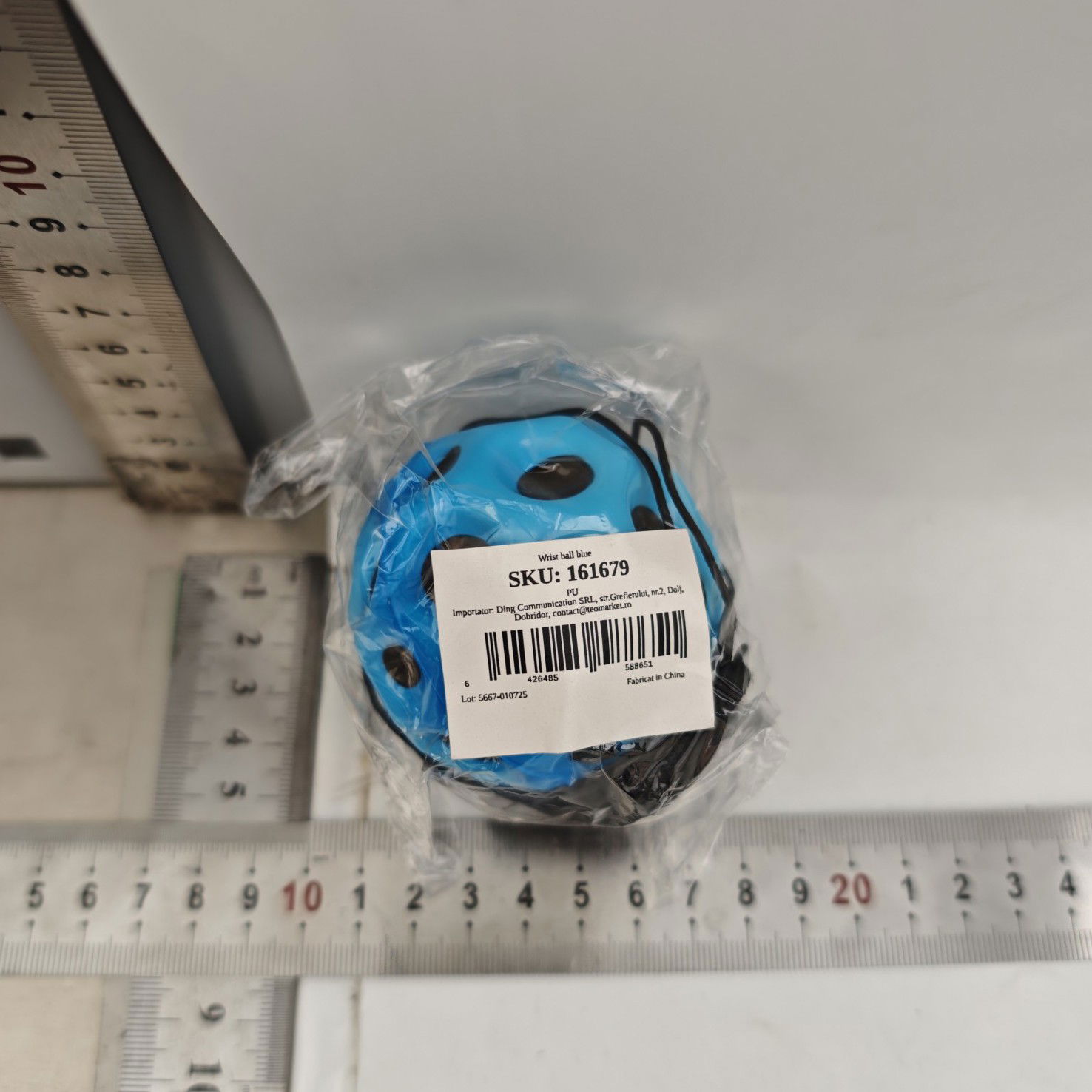 Minge Saltareata Hiperelastica, Flippy, Space Moon Ball foarte Elastica, Antistress pentru Copii, Diametru 66 mm, Albastru [6]