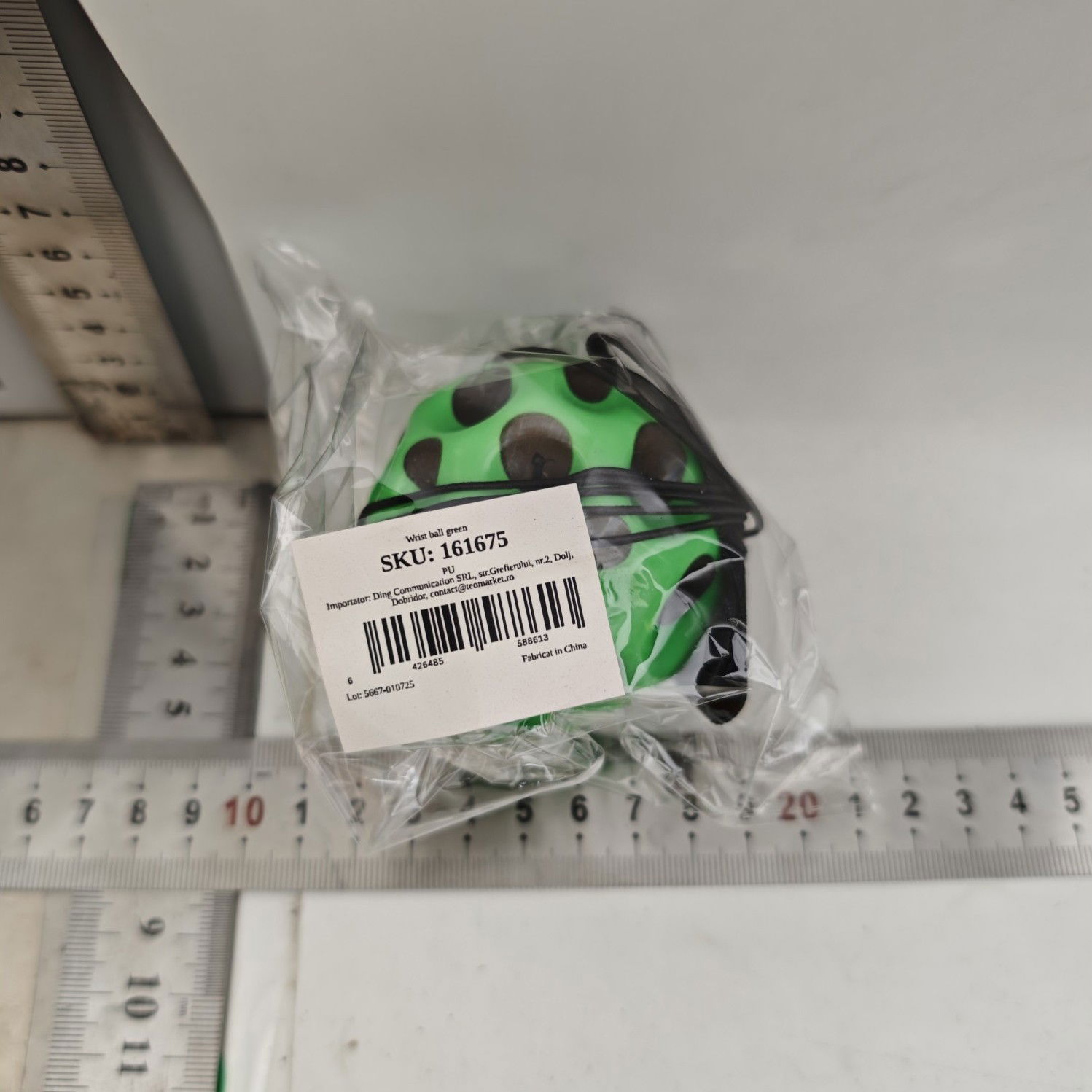 Minge Saltareata Hiperelastica, Flippy, Space Moon Ball foarte Elastica, Antistress pentru Copii, Diametru 66 mm, Verde [3]