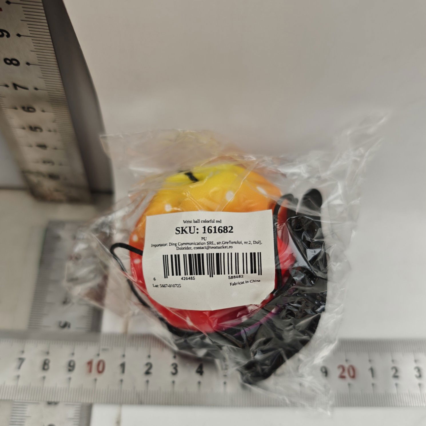 Minge Saltareata Hiperelastica, Flippy, Space Moon Ball foarte Elastica, Antistress pentru Copii, Diametru 66 mm, Multicolor Rosu [5]