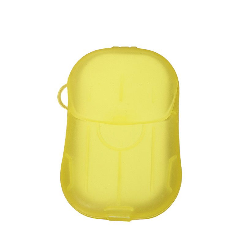 Accesorii Ingrijire Casa - Mini Cutie de Sapun din Hartie, Flippy, de Unica Folosinta, Portabila, Potrivit pentru Calatorii, 20 foite, Galben