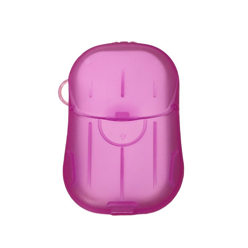 Accesorii Ingrijire Casa - Mini Cutie de Sapun din Hartie, Flippy, de Unica Folosinta, Portabila, Potrivit pentru Calatorii, 20 buc, Roz