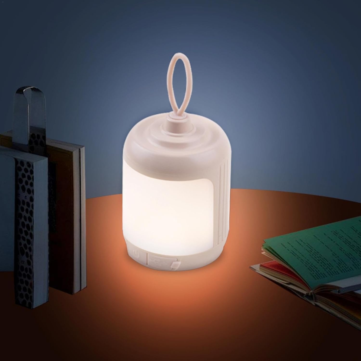 Mini Lampa LED de Camping, Flippy, pentru Aer Liber, Reincarcabila USB Type C, 3 Trepte de Lumina, Portabila, 13.8 x 6.5 cm, 5V, Alb [9]