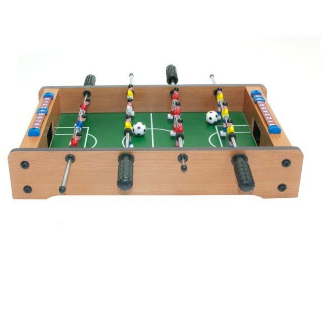 Mini Masa de Fotbal cu Teren si 12 Jucatori Flippy, 4 Manere, cu Tablou pentru Scor, din Metal, Lemn si ABS, 34.5 x 23 x 7 cm, pentru copii/adulti [5]