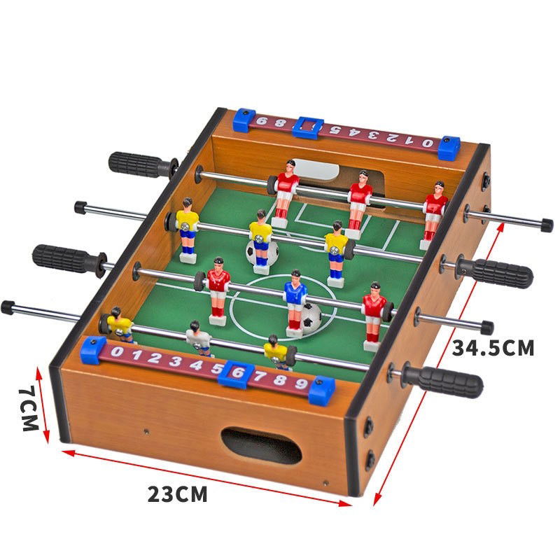 Mini Masa de Fotbal cu Teren si 12 Jucatori Flippy, 4 Manere, cu Tablou pentru Scor, din Metal, Lemn si ABS, 34.5 x 23 x 7 cm, pentru copii/adulti [4]