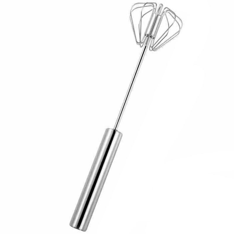 Pentru casa - Mixer Manual, Flippy, pentru Oua Smantana Frisca Aluat, Maner Otel Inoxidabil, Usor de Utilizat si Depozitat, 27 x 7 cm, Argintiu