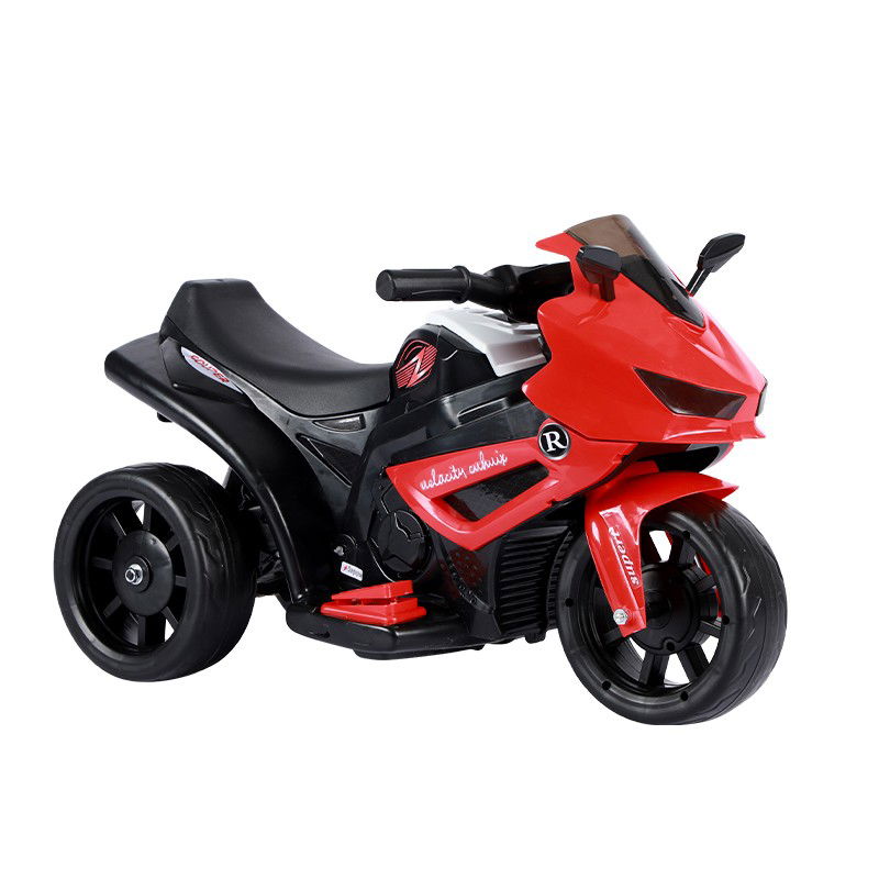 Masinute, Triciclete si Masinute Electrice - Motocicletă Electrică cu 3 Roti, Flippy, Acumulator Încarcare, Anti-Rasturnare, Lumini, Sunete, Off-Road, Baterie 6V 4.5Ah, 66x34x43cm, Rosu